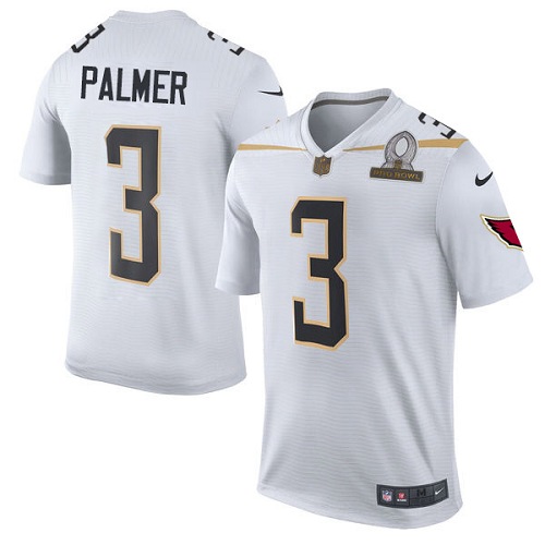 Men's Elite Carson Palmer Nike Jersey White - #3 Team Rice 2016 Pro Bowl NFL Arizona Cardinals
